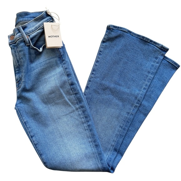 Mother The Weekender Mid-Rise Bootcut blue Jeans NEW - Picture 8 of 9